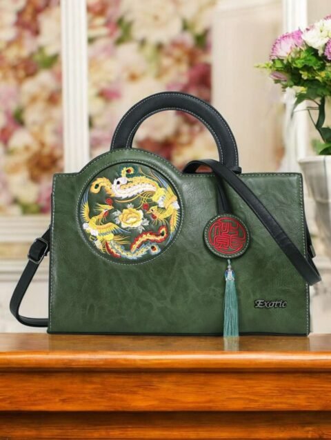 Exotic Retro Embroidery Pattern Handbag