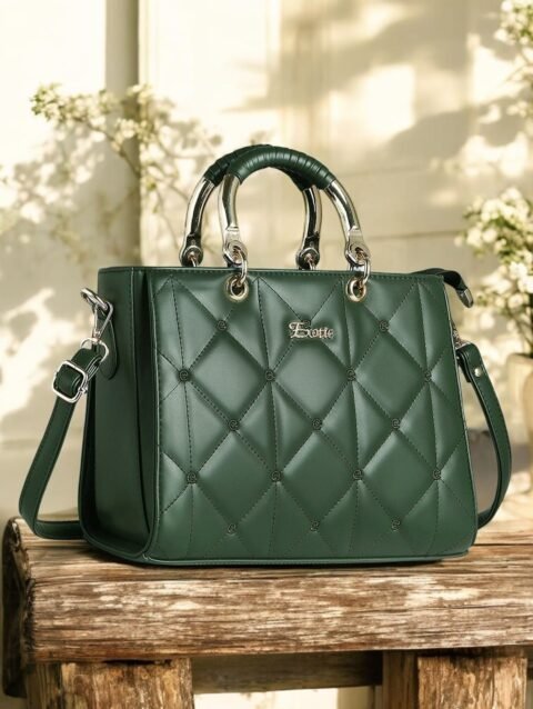 Exotic Quilted Checkbox Design Hand Bag